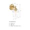 Designers Fountain Summer Jazz 5.5 in. 1-Light Brushed Gold Wall Sconce Light with Clear Glass Shade for Bathrooms D310M-WS-BG - alternate 6